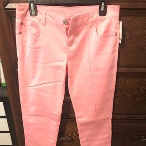 Pink skinny jeans